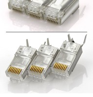 Blindé CAT6A Cat7 Connecteur Réseau STP/FTP Cat 7 Fiche Modulaire 8p8c cat6 une RJ45 Connecteur