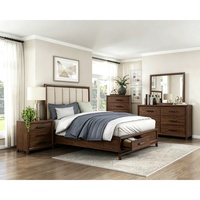Ensemble complet de meubles de chambre à coucher modernes en gros : armoire, commode, tables de chevet, lit double