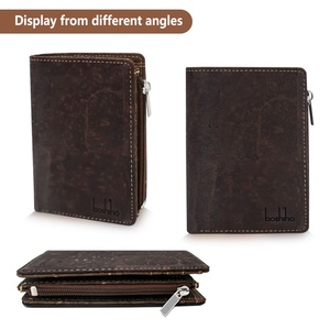 Cork Purse Women's RFID Blocking Bifold Zipper <b>Wallet</b> Vegan Cork Leather <b>Card</b> <b>Holder</b> Coin Pocket <b>Wallet</b> - Product Image 5