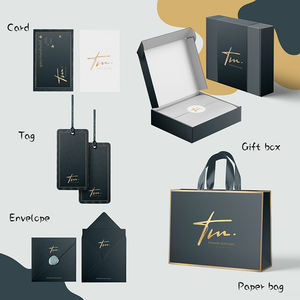 Lipack 저렴한 맞춤형 도매 가격 골드 핫 스탬핑 종이 보드 선물 포장 상자 및 가방 - Product Image 2