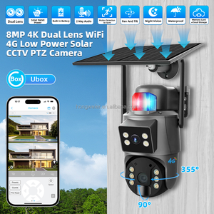 Hongglobal 8MP 4k ống kính kép nhà năng lượng mặt trời hỗ trợ <span class=keywords><strong>Wifi</strong></span> <span class=keywords><strong>Camera</strong></span> giám sát không dây UBOX an ninh ngoài trời 4G Thẻ Sim <span class=keywords><strong>Camera</strong></span> năng lượng mặt trời - Product Image 2