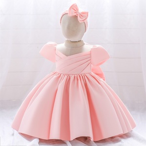 MQATZ ODM Vente en gros Robes d'<span class=keywords><strong>anniversaire</strong></span> à motifs floraux pour enfants Robes de fête pour bébés filles de 1 an L2061XZ - Product Image 4