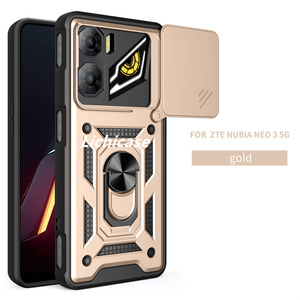 Lichicase Cámara privacidad proteger armadura funda de teléfono dura para ZTE Nubia <span class=keywords><strong>Music</strong></span> 2 4G coche soporte magnético contraportada - Product Image 2