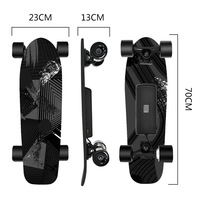 Planche à roulettes électrique sans fil télécommandée, planche à roulettes électrique portable en bois pour adultes, déplacements en extérieur