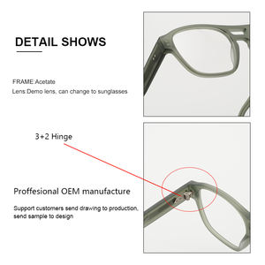 <span class=keywords><strong>Monturas</strong></span> <span class=keywords><strong>de</strong></span> <span class=keywords><strong>gafas</strong></span> acetato retro OEM doble puente acetato hombres mujeres 3 + 2 bisagras marcos ópticos - Product Image 3