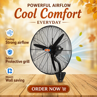 Ventilateur oscillant à haute vitesse à 3 pales métalliques pour entrepôt, atelier, garage, refroidissement de l'air