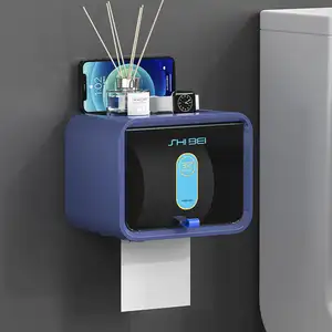 Multifunktion aler wasserdichter Toiletten papier halter Wand montage mit Schublade Punch free Badezimmer Tissue Shelf Aufbewahrung sbox
