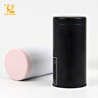 Boîte à thé en fer blanc ronde mate personnalisée pour le thé matcha, le café en poudre, hermétique, de qualité alimentaire, avec couvercle
