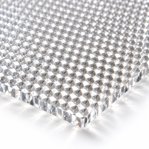 Vente en gros de diffuseurs de lumière LED, plaque acrylique transparente prismatique texturée en PMMA pour luminaires - Product Image 3