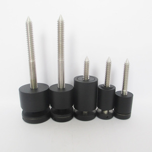 Black Stainless <strong>Steel</strong> Glass Holder Clamp for Exterior Balcony <strong>Railing</strong> - Product Image 3