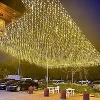 Guirlandes lumineuses en forme de glaçons, type abstrait, pour extérieur, étanches IP66, LED, avec télécommande à clé.