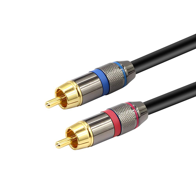 Manufacturer Customized Logo High Quality Professional Rca Cable Gold Plated Male to Male RCA Audio Cable Car Audio