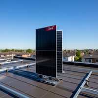 Panneau solaire bifacial Sunplus 580W de type N, 2456x1134mm, cellules 182mmx182mm, module photovoltaïque à efficacité de 21,29%