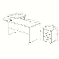 Offre Spéciale : Ensemble de Bureau Informatique Moderne en Mélaminé en Forme de L, Durable et Personnalisable, 160 cm, pour Usage Commercial