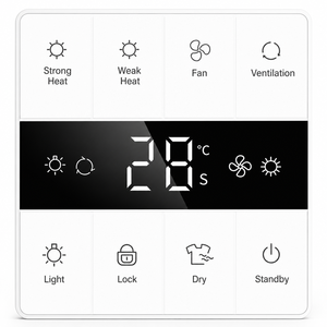 Ventilateur <span class=keywords><strong>de</strong></span> <span class=keywords><strong>salle</strong></span> <span class=keywords><strong>de</strong></span> <span class=keywords><strong>bain</strong></span> LED avec <span class=keywords><strong>chauffage</strong></span> et purification <span class=keywords><strong>de</strong></span> l'air, montage au plafond moderne, protection contre la surchauffe - Product Image 4