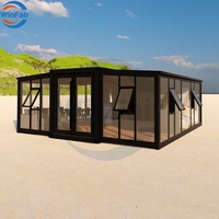 Maison mobile pliable WinFair China 20 pieds, préfabriquée, en panneaux sandwich, extensible, moderne, avec salle de bain
