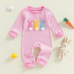 Il Mio Primo Pasqua: Tutina per Neonata con Coniglietto e Carota, in Tessuto Waffle, Maniche Raglan, Abbigliamento Primaverile per Neonati - Product Image 5