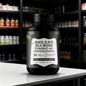 4 In 1 Antioxidant Shilajit Zeemos Ashwagandha Tongkat Ali Capsules 120 Tellen Snelle Verzending Voor Volwassenen - Product Image 2