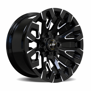 ล้อฟอร์จ LSR8009 ขนาด 8x165.1 17 18 20 นิ้ว ดีไซน์ใหม่มาแรง กำลังเป็นที่นิยม สีดำขัดเงา สำหรับรถฟอร์ด เชฟโรเลต แรม - Product Image 1