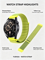 Bracelet de montre intelligente en nylon respirant et imperméable réglable de 22 mm pour la série GT pour montre