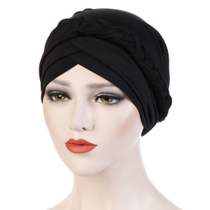 HZO-18166 Hijab Tresse Turban Chapeaux pour Femmes Cancer <span class=keywords><strong>Chimio</strong></span> Bonnets Cap Head Wrap Head Wear <span class=keywords><strong>Bonnet</strong></span> - Product Image 2