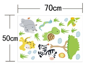 Zebra turtle trees and flowers adesivi per la casa in Pvc adesivi per cartoni animati animali adesivi murali per la camera dei bambini nursery school decalcomania della parete - Product Image 6
