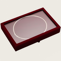 Boîte à bijoux de luxe en cuir PU à deux couches avec logo personnalisé, fermeture à clé, présentoir à bijoux
