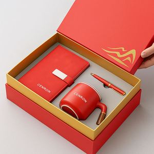 Custom Logo Corporate Gift Set with Notebook Ceramic Mug and Pen in Luxury Presentation Box for Business - Product Image 2