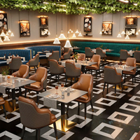 Aménagement de restaurant de luxe Solution de service de conception personnalisée Design d'intérieur 3D de restaurant commercial