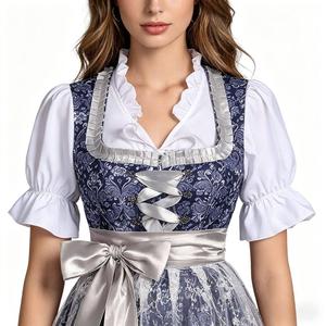 Costumi Oktoberfest per Donne, Abiti Tradizionali Bavarezi, Vestiti per Feste di Halloween, Cosplay, Abiti da Cameriera Plus Size, Outfit da Cameriera per Bar - Product Image 4