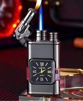 Briquet torche portable de luxe KY populaire, personnalisé, gravé, coupe-vent en métal, à gaz, pour cigarettes