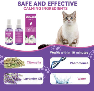 Spray Calmante Orgánico Natural de 60 ml para Perros y Gatos con Aceite Esencial, Suministros para Mascotas - Product Image 2