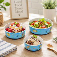 Lot de 12 contenants à soupe jetables biodégradables écologiques de qualité alimentaire en papier avec couvercles, compatibles micro-ondes et congélateur, pour glaces et snacks
