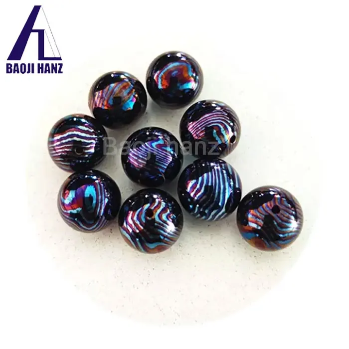 Nhà Máy Giá Độ Tinh Khiết Cao 6Mm 8Mm 10Mm Ti Hạt Titan Damascus Bead