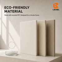Geluidsabsorberende 100% gerecycleerde polyestervezel akoestische panelen, milieuvriendelijk geluidsreducerend materiaal, akoestische PET panelen