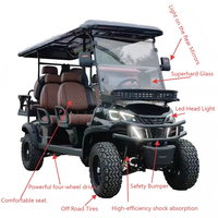 Voiture de golf électrique 6 places 60V avec batterie au lithium, prix d'usine, nouvelle conception