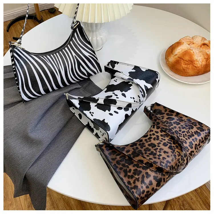 Großhandel Günstige Leopard Luxus kleine Achsel Geldbörsen Taschen für Damen Handtaschen Damen Trage tasche Umhängetaschen Handtaschen Geldbörse