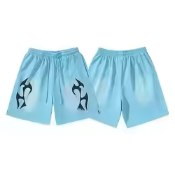 กางเกงขาสั้นสำหรับผู้ชายและผู้หญิงผ้าคอตตอนห้าเปอร์เซ็นต์แบบลำลองแนวสตรีทนรกย้อนยุคแบรนด์แฟชั่นบริสุทธิ์สำหรับผู้ชายและผู้หญิง - Product Image 5