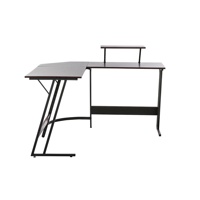 Haute qualité Top Manangment bureau exécutif bureau de jeu poste de travail L forme gestionnaire Table espace boîte bâtiment en bois Style câble
