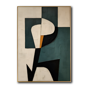 Dipinto a Olio Astratto Semplice con Texture, Arte Murale Incorniciata Pronta da Appendere per Decorazione Casa e Hotel - Product Image 1