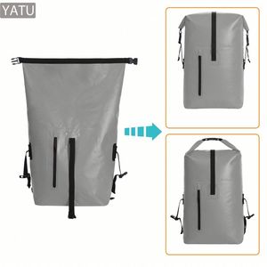 Tas Ransel Tahan Air Roll-Top PVC 500D, Tas Kering Terisolasi, Pendingin Lunak Besar, Tas Bahu Olahraga Luar Ruangan untuk Memancing, Grosir, Unisex - Product Image 4