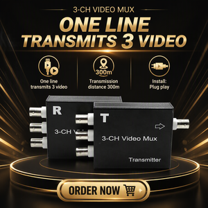 3 kanalen BNC camera video converter transmissie immuniteit coaxiale 3ch <span class=keywords><strong>CCTV</strong></span> video multiplexer voor CVBS camera - Product Image 1