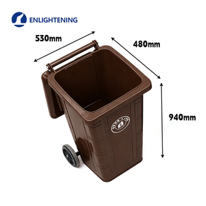 Poubelle mobile extérieure à pédale en acier galvanisé robuste de 120 L, écologique - Product Image 2