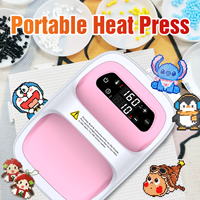 Xingyan - Mini Prensa de Calor Portátil de 220V/110V, Placa de Impresión Pequeña de 12x18cm para Tiendas de Impresión, para Camisetas, Tazas y Ropa