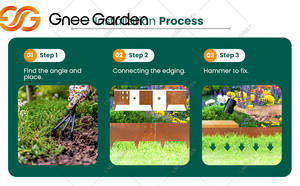 GNEE Ornements de bordure de jardin en acier sans problème et sans entretien pour un entretien facile - Product Image 2