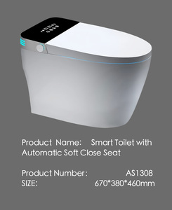 Sang Trọng Thông Minh Thông Minh Nhà Vệ Sinh Với Tự Động Mềm Gần Chỗ Ngồi Sưởi Ấm S-Trap Thoát Nước Kéo Dài Một Mảnh Bát Hình Dạng - Product Image 2