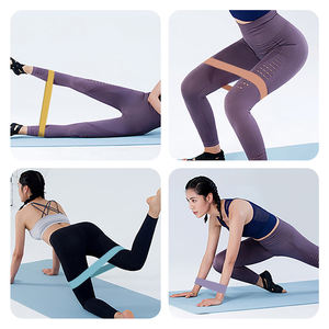 Bandes de résistance en latex antidérapantes Soft Yoga Pilates Stretching Home Workouts Skin Friendly Comfort <span class=keywords><strong>Resistance</strong></span> Bands - Product Image 5