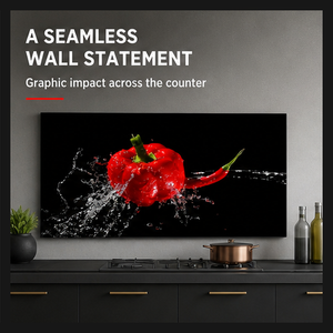 Impression murale de cuisine Red Pepper Splashback, nature morte alimentaire pour restaurant, café, salle à manger, hôtel, intérieurs modernes - Product Image 2