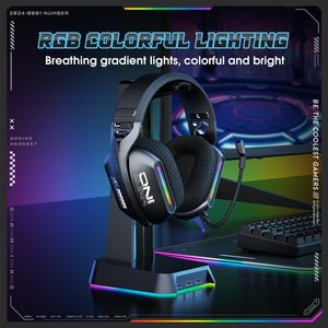 Audífonos <span class=keywords><strong>ONIKUMA</strong></span> GT808 de Conexión Rápida Trimodal Estéreo 2.4GHz con Micrófono RGB para Cibercafé, Hifi, Over-ear - Product Image 3