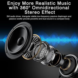 ลำโพงยอดนิยมมินิน้ำหนักเบาแบบพกพาเสียงรอบทิศทางสเตอริโอซับวูฟเฟอร์บลูทูธ TWS แฮนด์ฟรีลำโพงที่มีสีสัน - Product Image 3